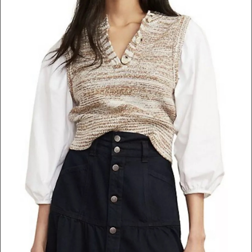 Veronica Beard - Tahlea Puffed-Sleeve Sweater…Medium.